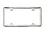 View Slimline license plate frame with Audi rings - Polished Full-Sized Product Image